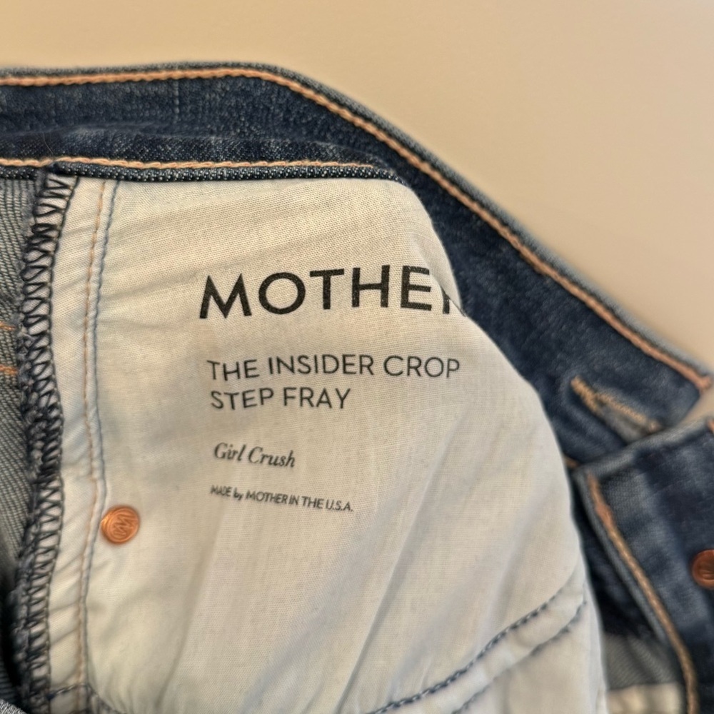 Mother The Insider Crop Step Fray in Girl Crush Size 25 - Picture 10 of 11
